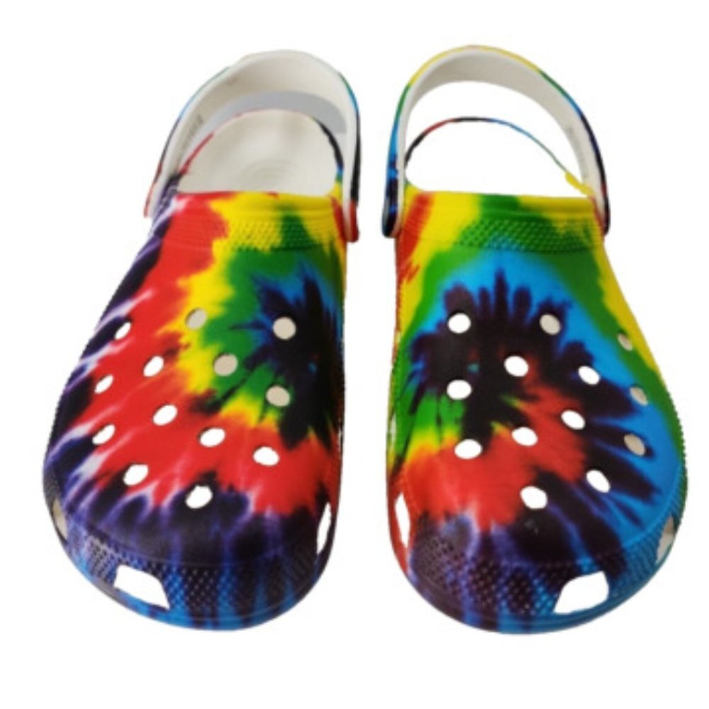 Crocs Men's 8 and Women's 10  Classic Tie Dye Clogs | Tie Dye Crocs